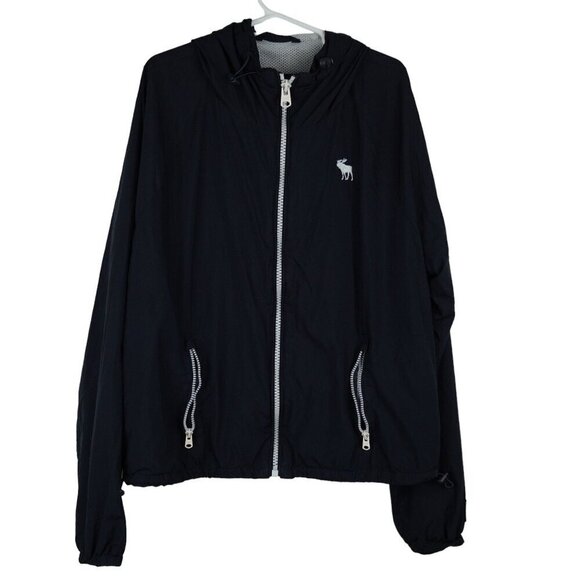 Abercrombie & Fitch Black Hooded Light‎ Jacket XS - Picture 1 of 8